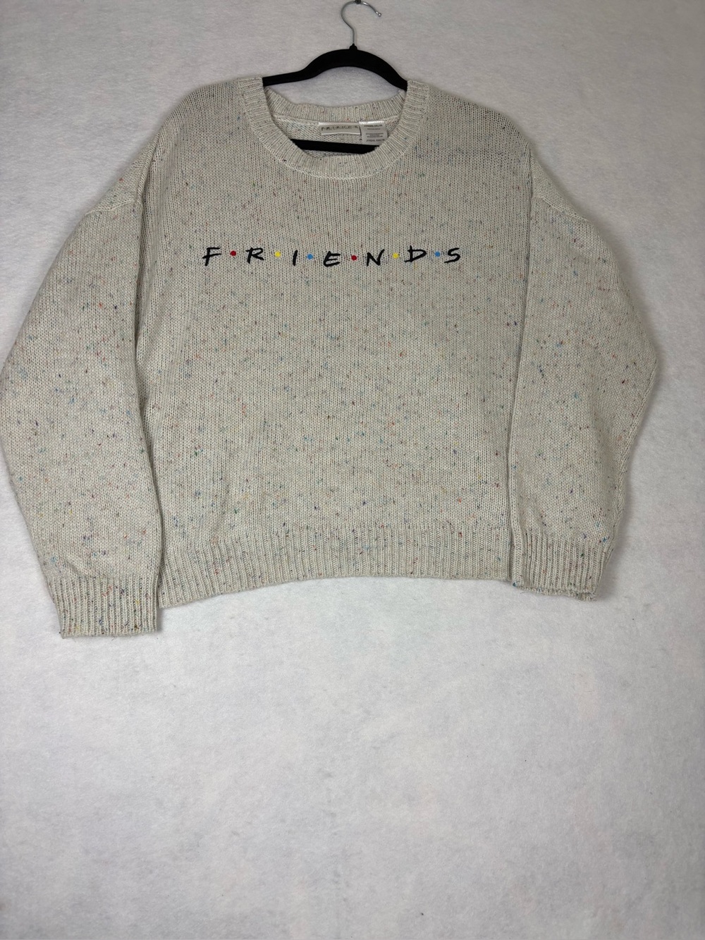 FRIENDS Cream Speckled Crewneck Sweater